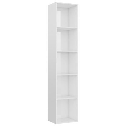 Book Cabinet High Gloss White 40x30x189 cm Chipboard
