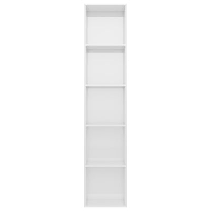 Book Cabinet High Gloss White 40x30x189 cm Chipboard