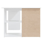 White Corner Desk 4 Drawers Storage Shelves | HomeAndLiving