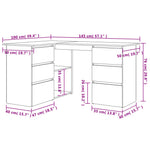 White Corner Desk 4 Drawers Storage Shelves | HomeAndLiving