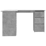 Corner Desk Concrete Grey 145x100x76 cm Chipboard
