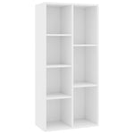 Book Cabinet White 50x25x106 cm Chipboard