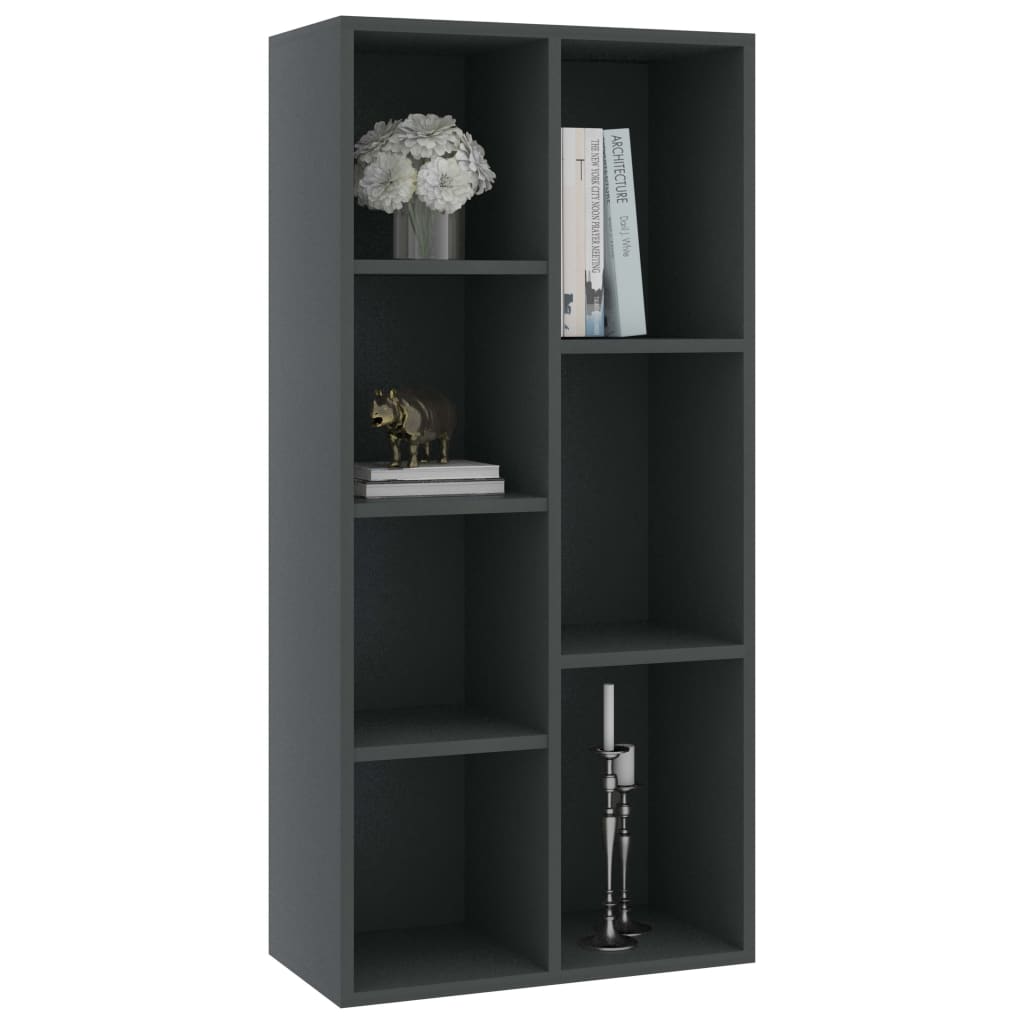 Book Cabinet Grey 50x25x106 cm Chipboard