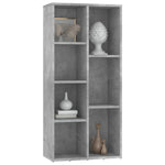 Book Cabinet Concrete Grey 50x25x106 cm Chipboard
