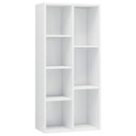 Book Cabinet High Gloss White 50x25x106 cm Chipboard