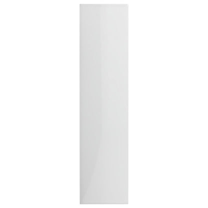 Book Cabinet High Gloss White 50x25x106 cm Chipboard