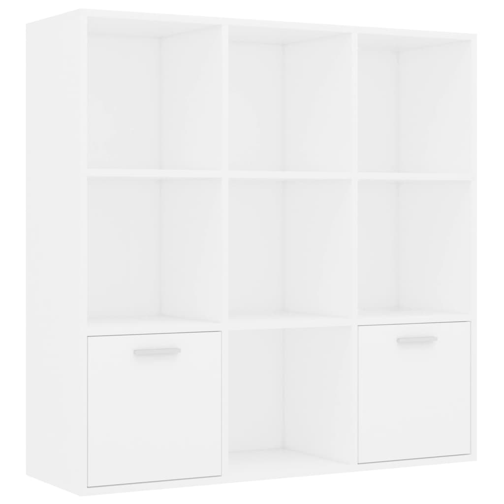 Book Cabinet White Chipboard - 98×30×98cm