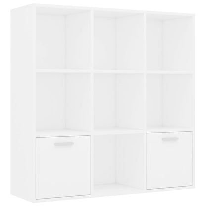 Book Cabinet White Chipboard - 98×30×98cm