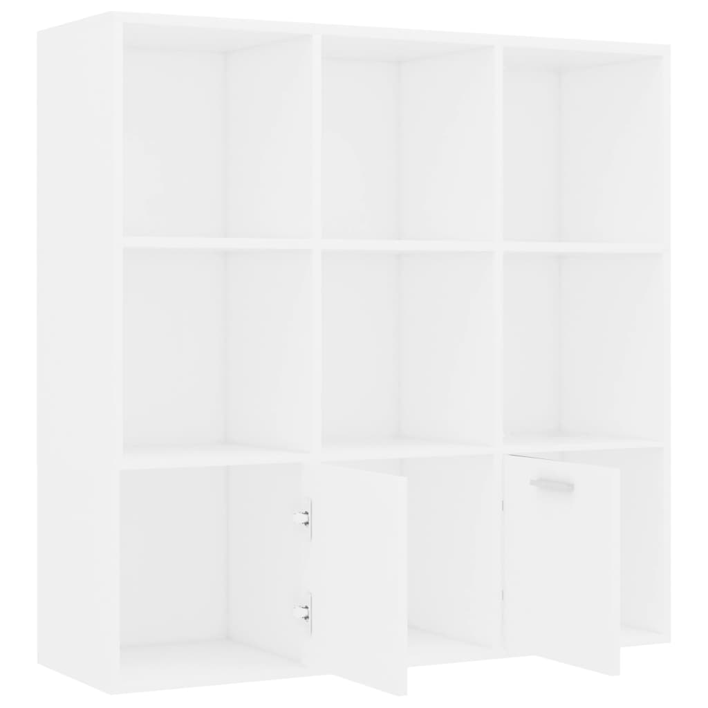 Book Cabinet White Chipboard - 98×30×98cm
