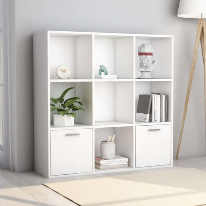 Book Cabinet White Chipboard - 98×30×98cm