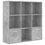 Book Cabinet Concrete Grey 98x30x98 cm Chipboard