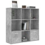 Book Cabinet Concrete Grey 98x30x98 cm Chipboard
