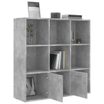 Book Cabinet Concrete Grey 98x30x98 cm Chipboard