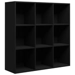 Book Cabinet Black 98x30x98 cm Chipboard