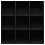 Book Cabinet Black 98x30x98 cm Chipboard