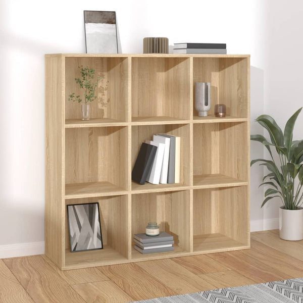  Book Cabinet Sonoma Oak 98x30x98 cm Chipboard