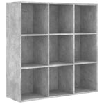 Book Cabinet Concrete Grey 98x30x98 cm Chipboard