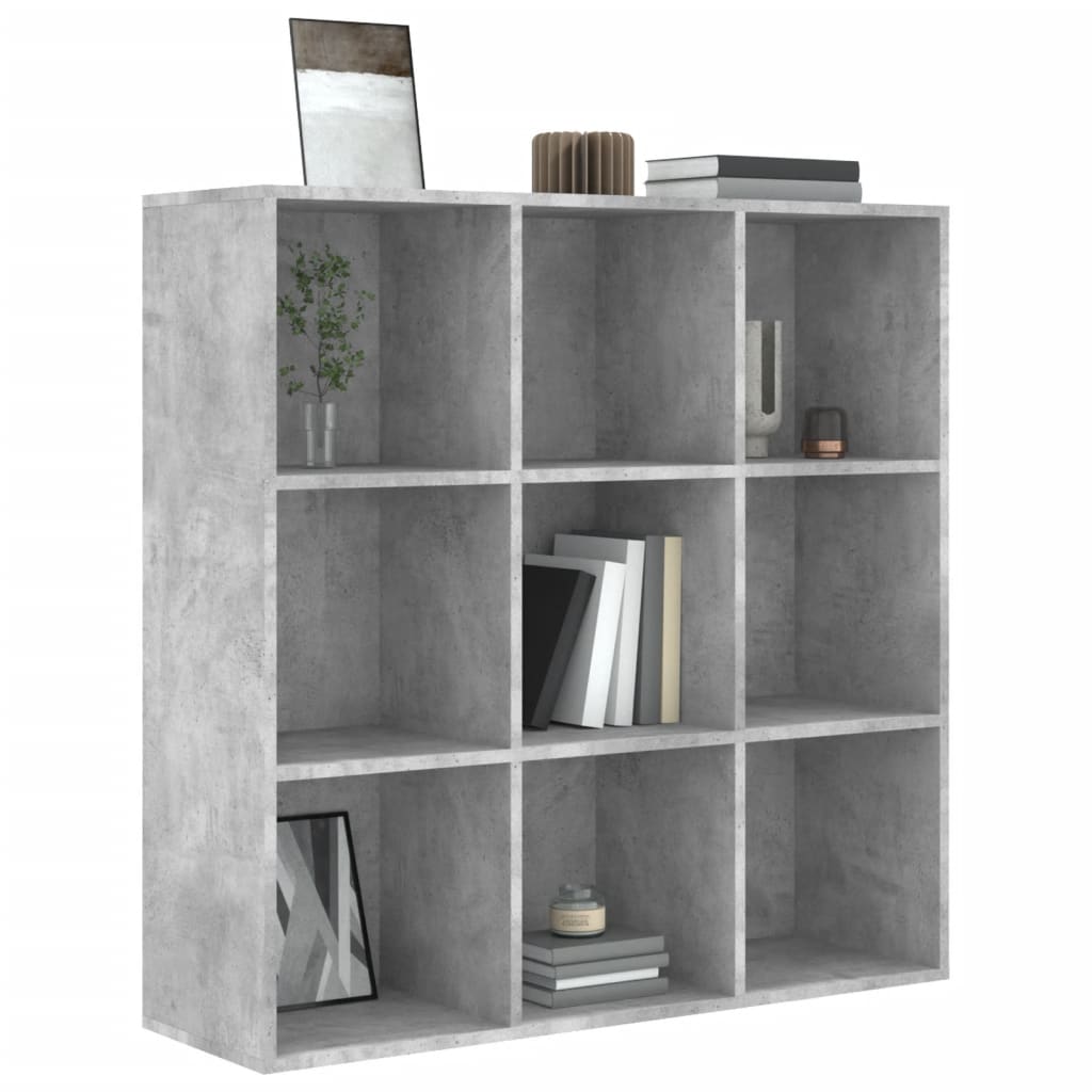 Book Cabinet Concrete Grey 98x30x98 cm Chipboard