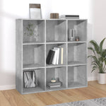Book Cabinet Concrete Grey 98x30x98 cm Chipboard