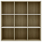 Book Cabinet White and Sonoma Oak 98x30x98 cm Chipboard