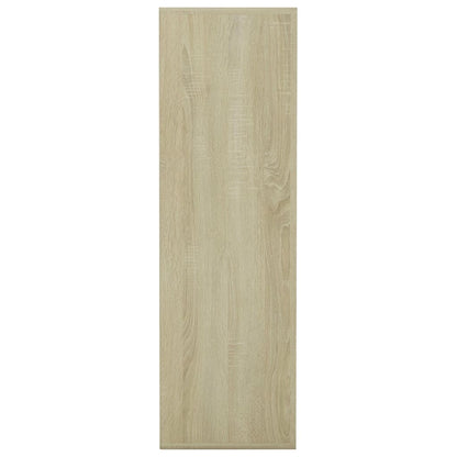 Book Cabinet White and Sonoma Oak 98x30x98 cm Chipboard