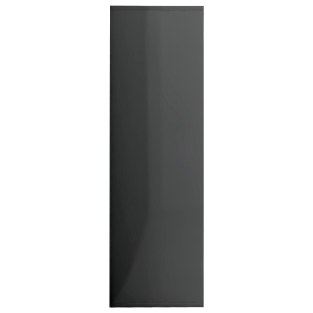 Book Cabinet High Gloss Grey 98x30x98 cm Chipboard