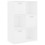 Storage Cabinet White 60x29.5x90 cm Chipboard