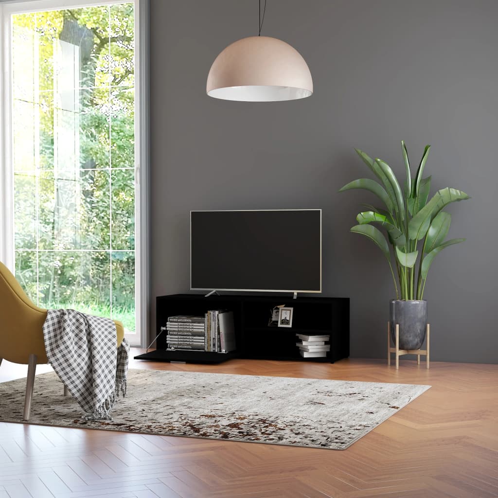 TV Cabinet Black 120x34x37 cm Chipboard