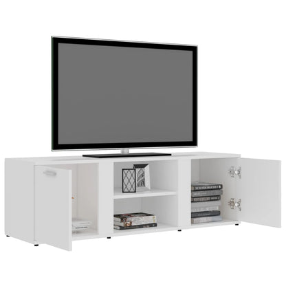 TV Cabinet White Chipboard - 120×34×37cm