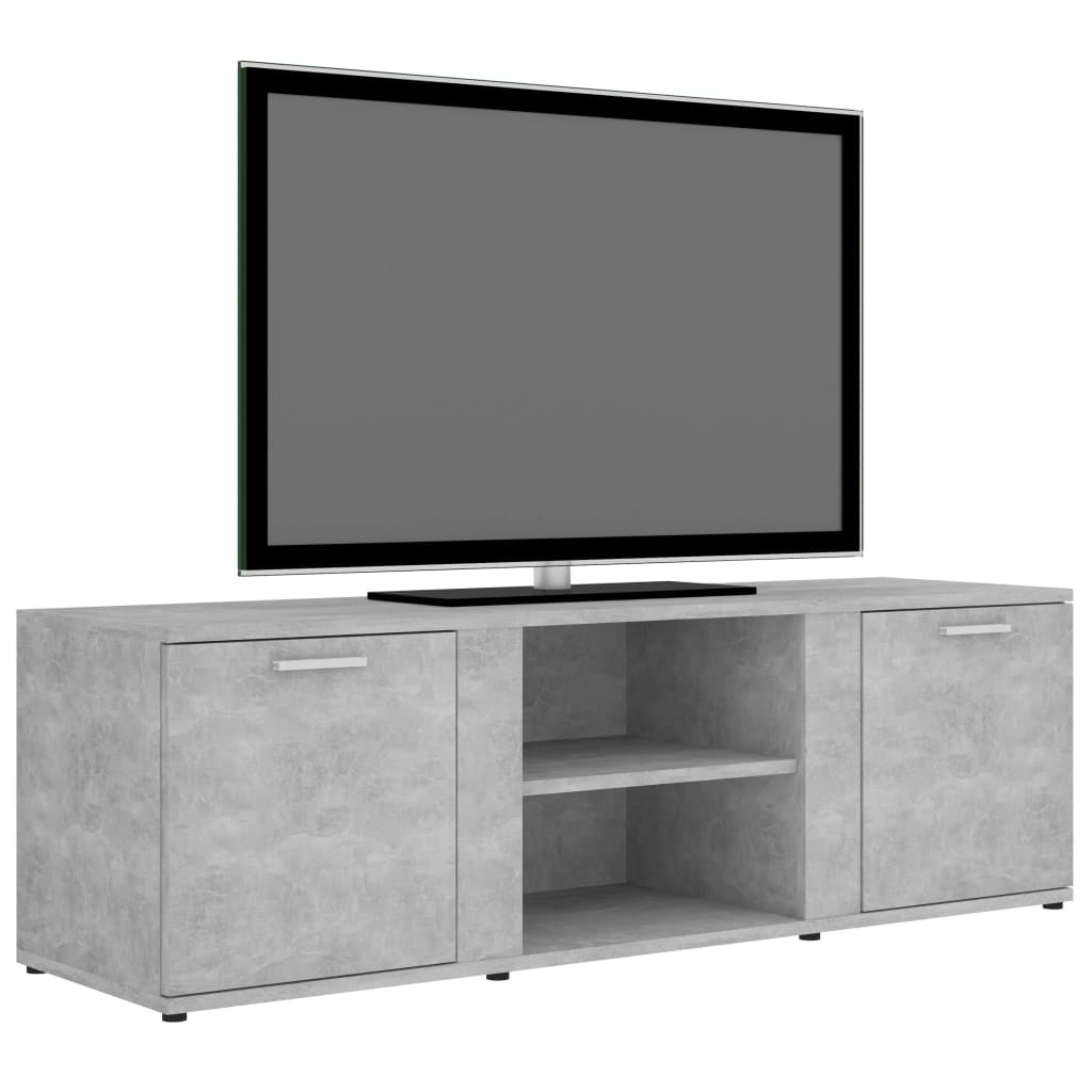 TV Cabinet Concrete Grey 120x34x37 cm Chipboard