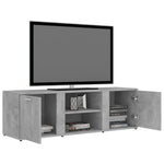 TV Cabinet Concrete Grey 120x34x37 cm Chipboard