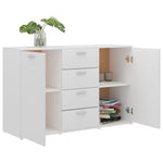 Sideboard White 120x35.5x75 cm Chipboard