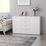 Sideboard White 120x35.5x75 cm Chipboard