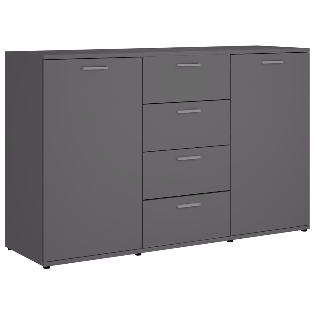 Sideboard Grey 120x35.5x75 cm Chipboard