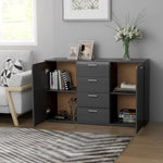 Sideboard Grey 120x35.5x75 cm Chipboard