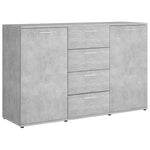 Sideboard Concrete Grey 120x35.5x75 cm Chipboard