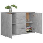 Sideboard Concrete Grey 120x35.5x75 cm Chipboard