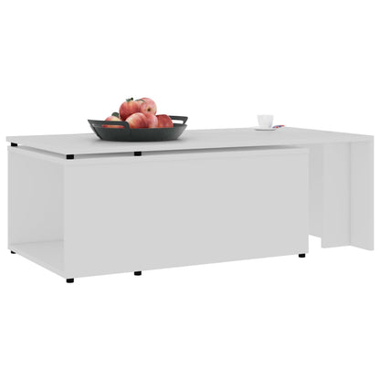 Coffee Table White 150x50x35 cm Chipboard