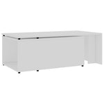 Coffee Table White 150x50x35 cm Chipboard