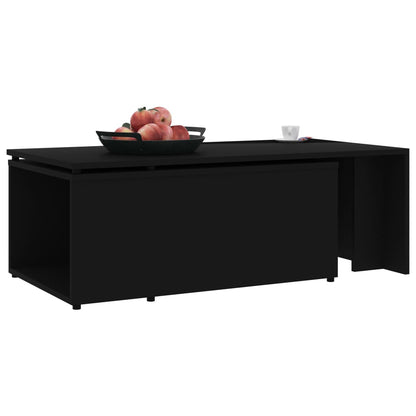 Coffee Table Black 150x50x35 cm Chipboard
