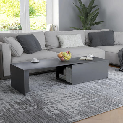 Coffee Table Grey 150x50x35 cm Chipboard