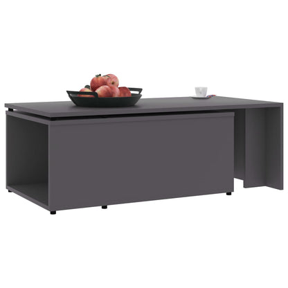 Coffee Table Grey 150x50x35 cm Chipboard