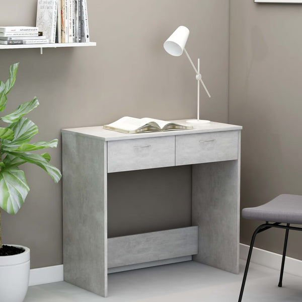  Desk Concrete Grey 80x40x75 cm Chipboard
