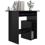 Desk High Gloss Black 80x45x74 cm Chipboard