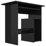 Desk High Gloss Black 80x45x74 cm Chipboard