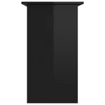 Desk High Gloss Black 80x45x74 cm Chipboard