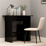 Desk High Gloss Black 80x45x74 cm Chipboard