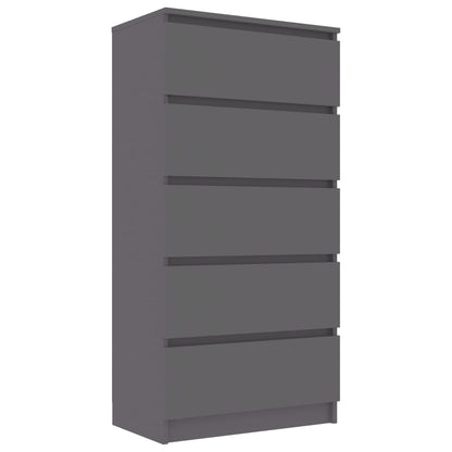 Drawer Sideboard Grey 60x35x121 cm Chipboard