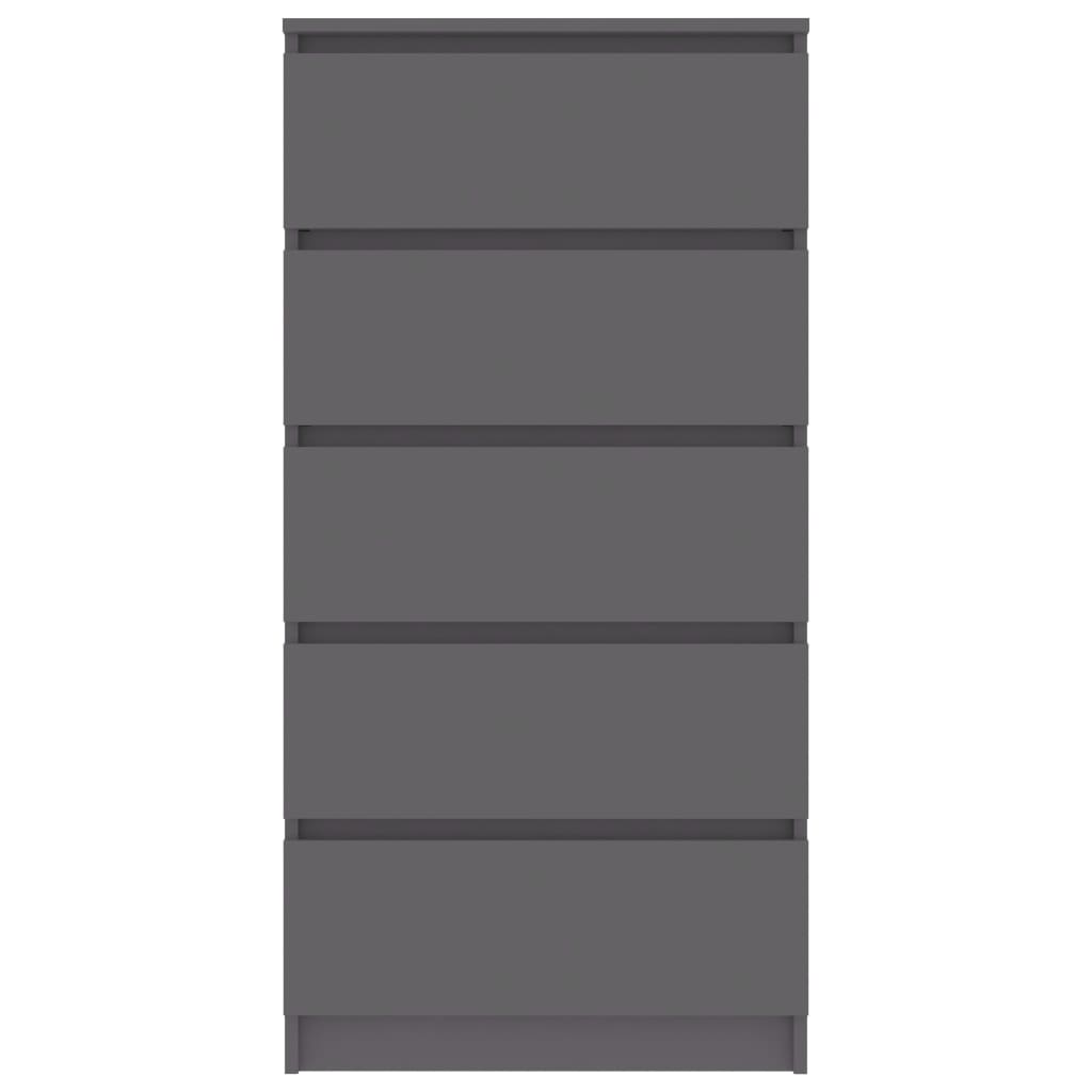 Drawer Sideboard Grey 60x35x121 cm Chipboard