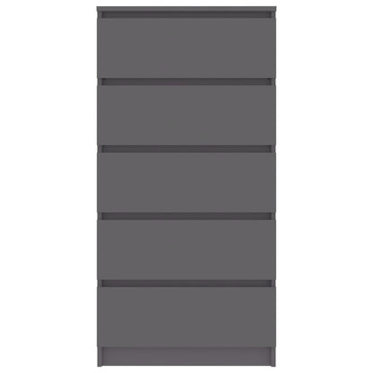 Drawer Sideboard Grey 60x35x121 cm Chipboard